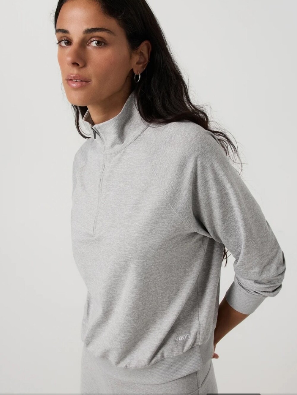 Vuori Halo Half Zip Pullover Grey Womens Size Small